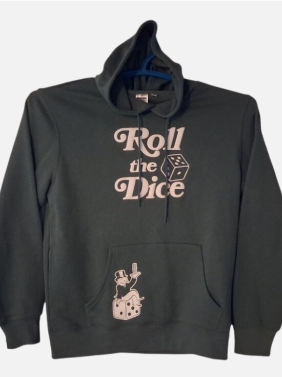 Monopoly Other - Monopoly mens Graphic Hoodie size Large Mint long sleeve Kangaroo pockets